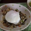 ノリ★'s cooksnap of when they made 豚と春菊のチャーハン☆卵のせ.