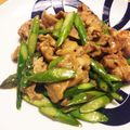 ﾌｧﾙ's cooksnap of when they made アスパラと、ブタ肉の炒め物.