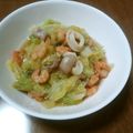 愛・喜び・料理！'s cooksnap of when they made シーフードとキャベツのワイン蒸し.