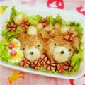 gotogoo's cooksnap of when they made キャラ弁☆簡単　ふわふわダッフィー♪　.