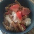 Uo･ｪ･oU☆'s cooksnap of when they made モッツァレラとトマトの和風パスタ.