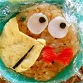 nekowahaha's cooksnap of when they made キャラ弁d(ﾟｰﾟ*)キョロちゃん♪.