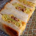 wave0073's cooksnap of when they made 炒めキャベツと炒り卵のツナサンドイッチ.