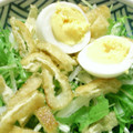 wancorosuke's cooksnap of when they made 水菜と大根のサラダ　焼き油揚げのせ.
