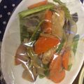 ともぱんたから's cooksnap of when they made 鶏ササミの焼肉味炒め.