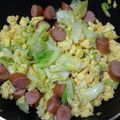 クロスケさん's cooksnap of when they made キャベツとウィンナーの卵炒め.