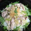 MKcharge's cooksnap of when they made おろし豚しゃぶ丼.