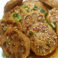 akko。's cooksnap of when they made 蓮根はさみ焼き☆甘酢だれ.