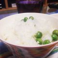 まなぴくみんず's cooksnap of when they made ぷっくり綺麗色＊グリンピース＊豆ごはん.