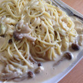 poohmoe13's cooksnap of when they made きのことベーコンの和風クリームパスタ☆.