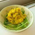 あやちん０８１６'s cooksnap of when they made カボチャと水菜の塩昆布和えサラダ.
