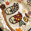 725♪'s cooksnap of when they made 端午の節句★こいのぼりケーキ.
