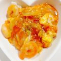 nonox's cooksnap of when they made エビと卵のスイチリトマトソース丼.