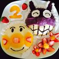 あゆゆむ's cooksnap of when they made バイキンマンとレオの3Dケーキ.