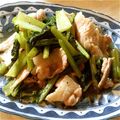 ナベサチ's cooksnap of when they made 残り物の「かぶの葉」アレンジ甘辛炒め.