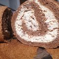 ケセラセラ0912's cooksnap of when they made ✽粒チョコ入り♡チョコロールケーキ✽.