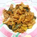 ♡mana's cooksnap of when they made なすと豚こまのカレー味炒め.