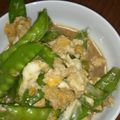 t6m6mi's cooksnap of when they made 絹さやの卵とじ(・ω・)ノ.