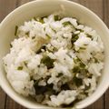 milk＊crown's cooksnap of when they made 給食のわかめご飯.