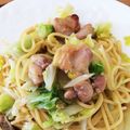 sorara45's cooksnap of when they made 春キャベツとチキンのパスタ／塩麹が決め手.