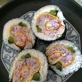 ママチャリんこ's cooksnap of when they made 簡単！バラの巻き寿司☆お弁当にも～.