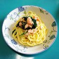 まめぴょん。's cooksnap of when they made 塩鮭とほうれん草のクリームパスタ.
