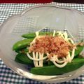 kurikuri's cooksnap of when they made スナップエンドウのおかかマヨポン.