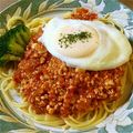 ひーちゃんちゃ's cooksnap of when they made お豆腐でヘルシー！和風ミートソースパスタ.