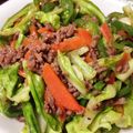 ひろみ1225's cooksnap of when they made キャベツとピーマンのそぼろ炒め.