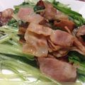 nachay⑅'s cooksnap of when they made 水菜とベーコンの炒め物.