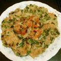 vegeange's cooksnap of when they made ニラとちりめんじゃこの大和芋お焼き.