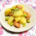 シャンプーハット's cooksnap of when they made ✿お魚ソーセージとポテト、大豆のカレー味.