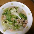 きみ犬's cooksnap of when they made 海老とレタスの塩にんにく炒め.