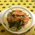 いお。's cooksnap of when they made サーモンとほうれん草のクリームスパゲティ.