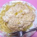 赤どっと's cooksnap of when they made しょうがの香る♪お豆腐ソースの和風パスタ.