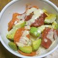tamamiya55's cooksnap of when they made マグロ・サーモンの漬けとアボカドの丼ぶり.