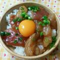 川原碧海's cooksnap of when they made まぐろユッケ丼.