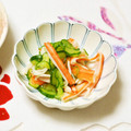 どんぴんたん's cooksnap of when they made かにかまときゅうりの酢の物.