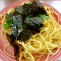 わたるんママ's cooksnap of when they made のりわさシソパスタ.