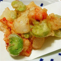 ニコうさぎ☆'s cooksnap of when they made ♥そら豆とエビちゃんの天ぷら♥.