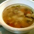 mikaronYK's cooksnap of when they made アンチョビできのこ達のスープ♪.