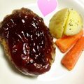 あいぼん♡'s cooksnap of when they made 手作りソースの簡単＆適当ハンバーグ☆.