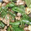 マロンリーフ's cooksnap of when they made 簡単！豚と万願寺唐辛子のおかか醤油炒め.