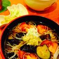 うん✳︎うんセン's cooksnap of when they made 揚げ茄子✿トマトのせそうめん.