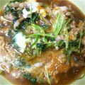 東方神起ゆずり's cooksnap of when they made 三つ葉が香る豚肉の絶品玉子とじ.