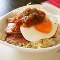 あいもも★'s cooksnap of when they made 手軽に朝食♪ソースが決め手！目玉焼き丼♪.