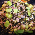 osawa324's cooksnap of when they made ソラマメと豚肉の高菜炒め.