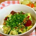 こはる0420's cooksnap of when they made ずぼらダイエット☆米無☆納豆鮪アボ豆腐丼.