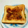 にゃん1234's cooksnap of when they made とろ～り♡キャラメルバナナトースト.
