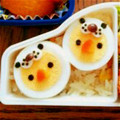 亜夢mam's cooksnap of when they made 輪切りゆで卵de簡単かぶりものデコ♪.